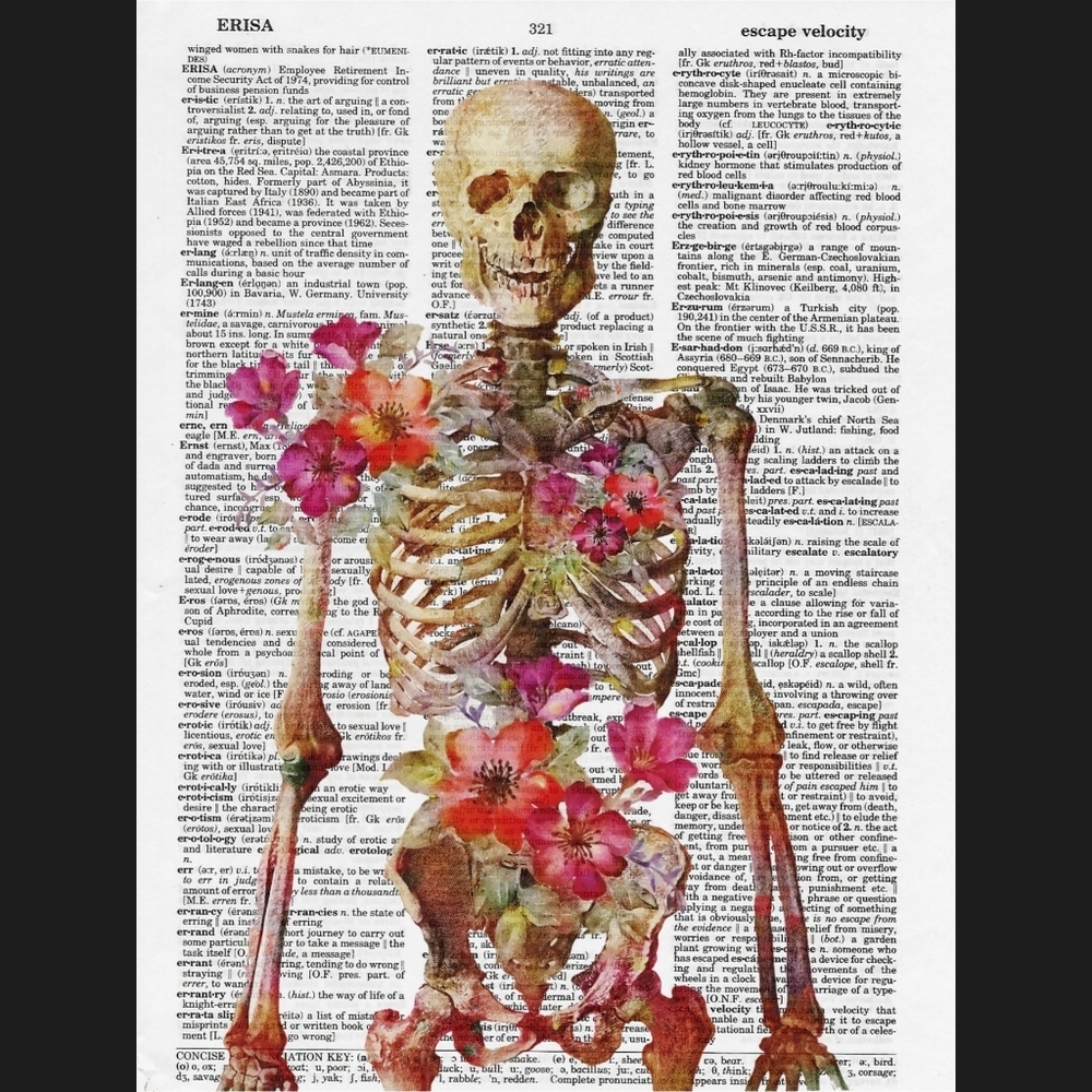 Floral Anatomy Dictionary Art Print Medical Decor